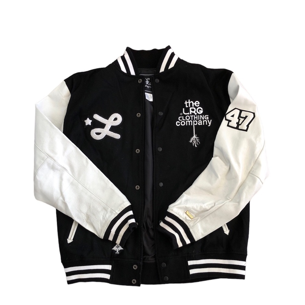 Vintage 2000 LRG Varsity Letterman Jacket X-Large Wool Leather